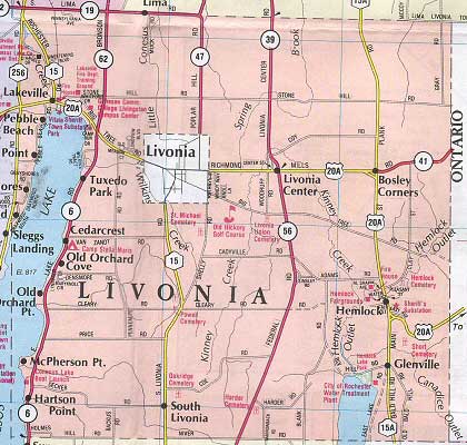 Map of the Town of Livonia
