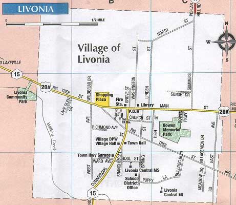 Map of the Village of Livonia